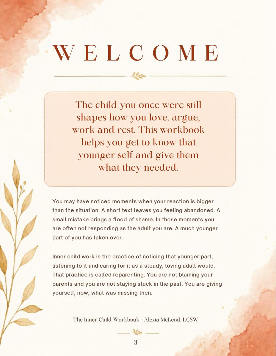 The Inner Child Workbook — sample page 3