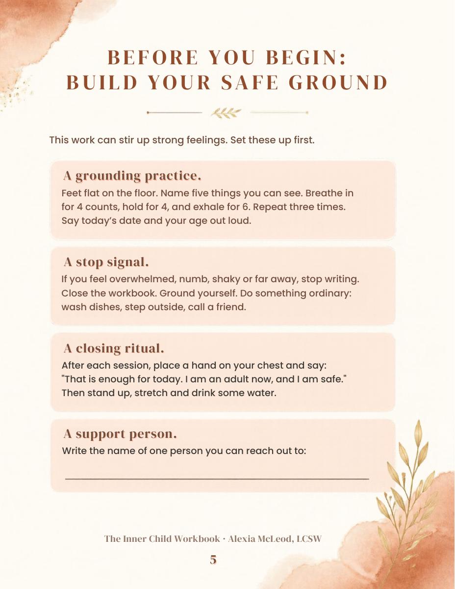 The Inner Child Workbook — sample page 5