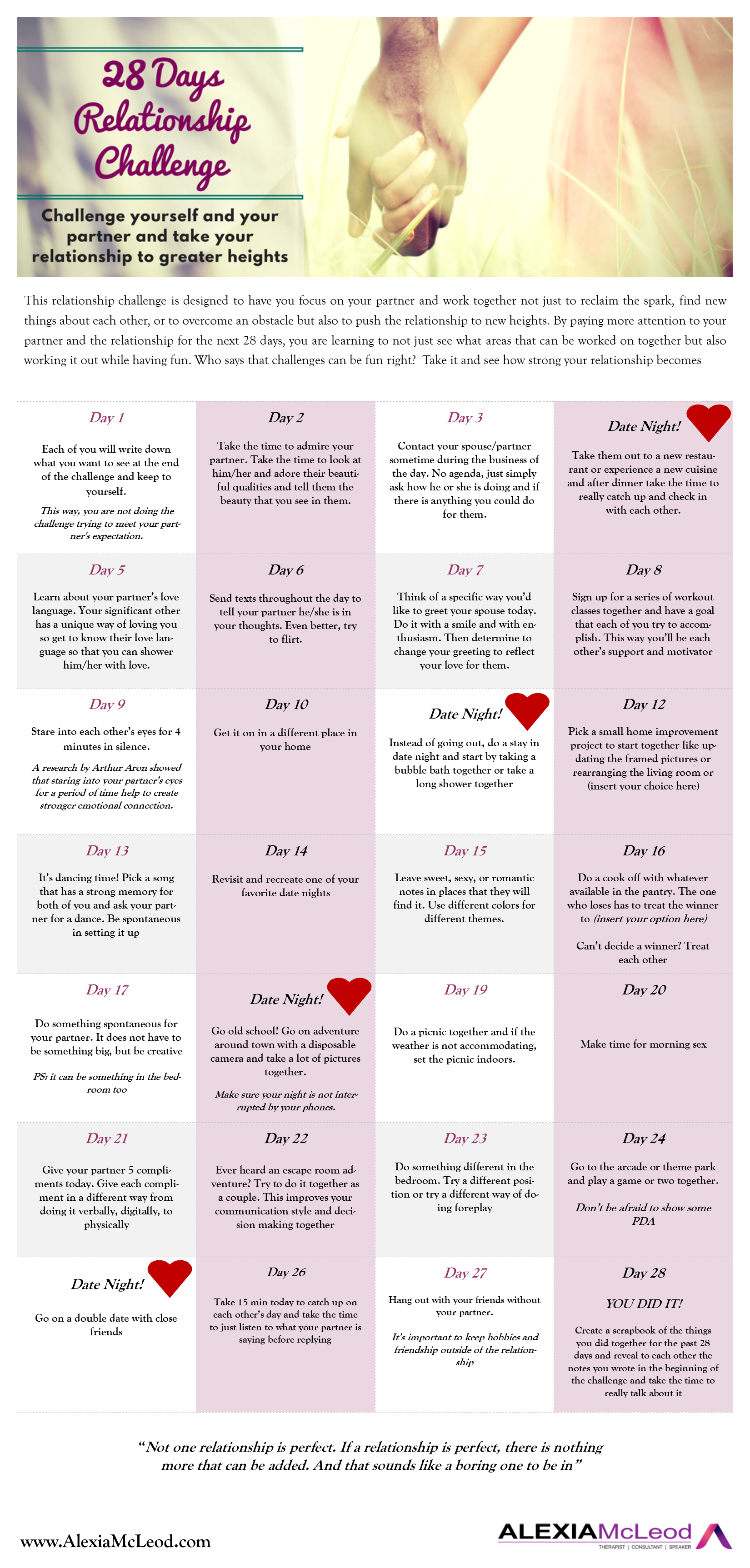 28 Day Relationship Challenge – Therapeutic Center For Hope